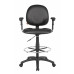 Boss Stand Up Drafting Stool with Foot Rest Black