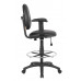 Boss Stand Up Drafting Stool with Foot Rest Black