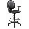 Boss Stand Up Drafting Stool with Foot Rest Black