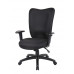 Boss Extended Comfort Commercial Fabric Ajustable Office Chair Black