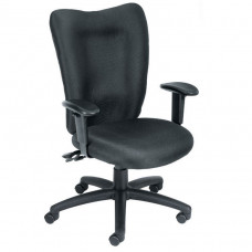 Boss Extended Comfort Commercial Fabric Ajustable Office Chair Black