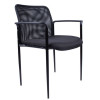 Boss Stackable Mesh Guest Chair, Black