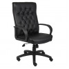 Boss Button Tufted Executive Chair In Black W/ Knee Tilt