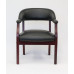 Boss Ivy League Executive Captain’s Chair in Vinyl, Black