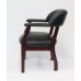 Boss Ivy League Executive Captain’s Chair in Vinyl, Black