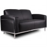 Boss Black CaressoftPlus Loveseat W/Chrome Frame